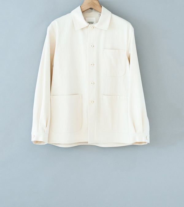 Personal Matters 'Organic Cotton Drill Chore Jacket' (Ecru)