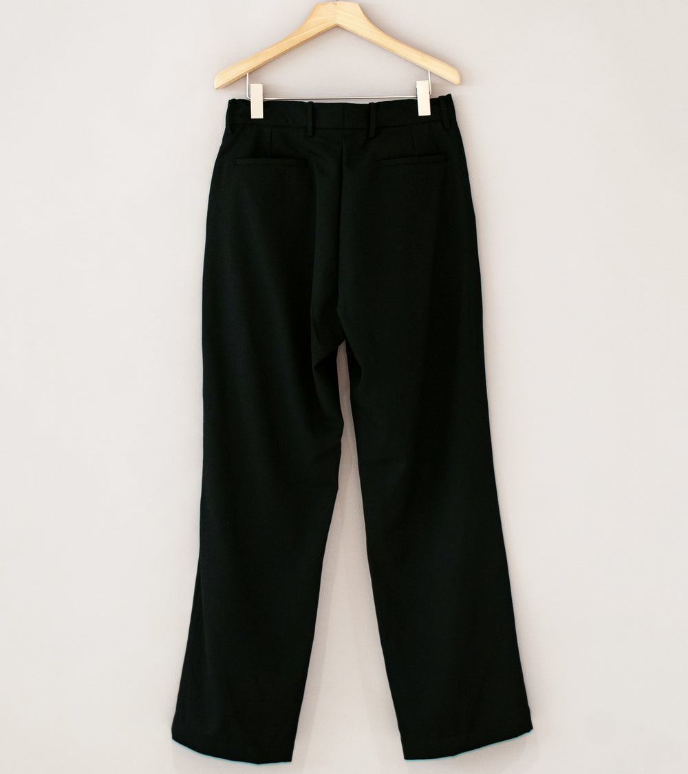 James Coward 'Mercado Trousers' (Black Wool Gabardine)