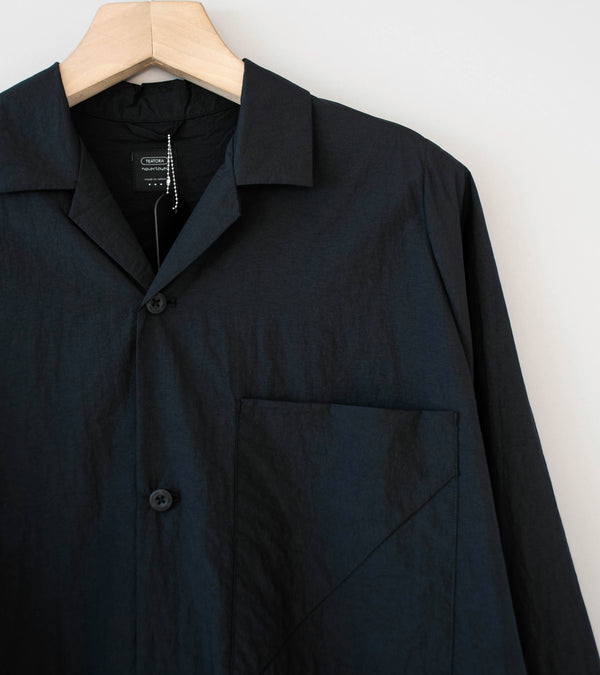 Teatora 'Open Collar Shirt Long Sleeve' (Black Hoverlayer)