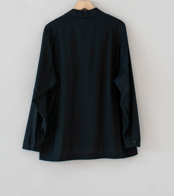 Teatora 'Open Collar Shirt Long Sleeve' (Black Hoverlayer)