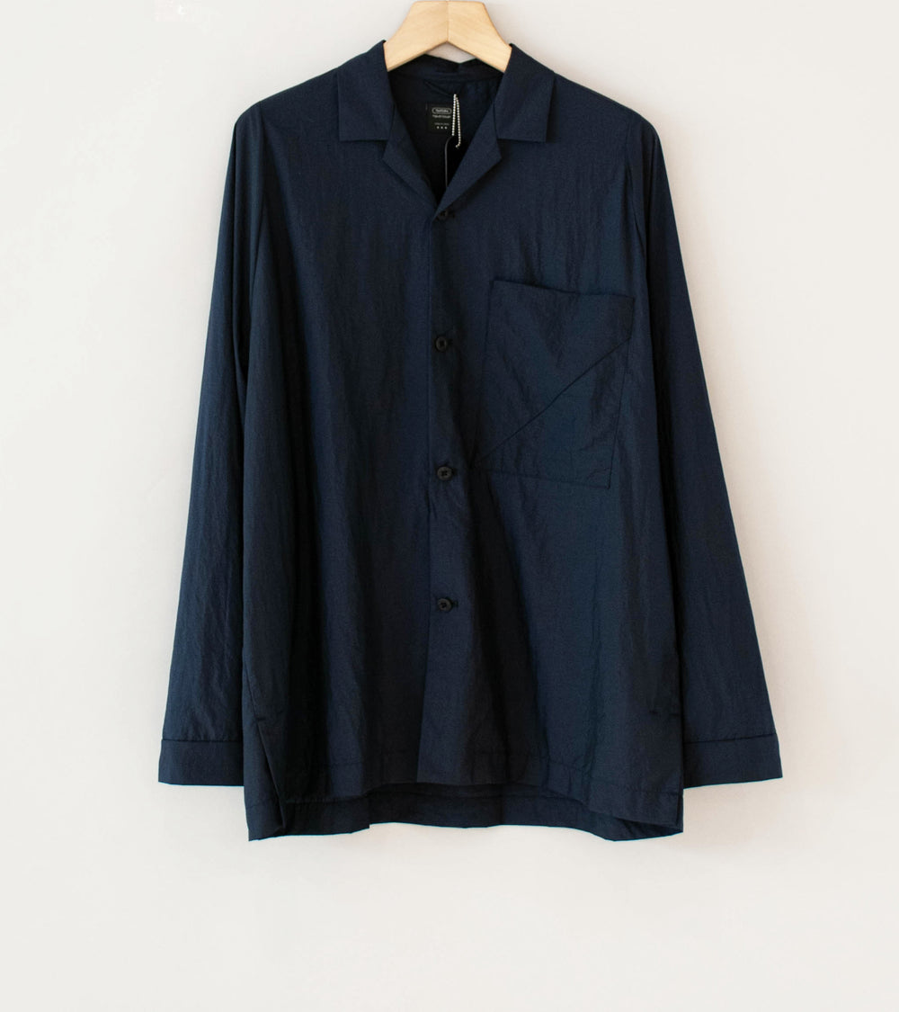 Teatora 'Open Collar Shirt Long Sleeve' (Navy Hoverlayer)