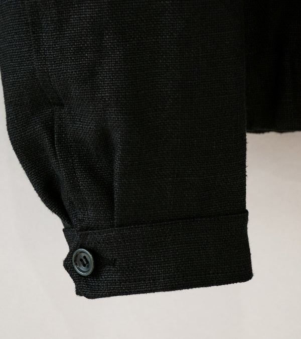 James Coward 'Machine Jacket' (Black Belgian Linen)