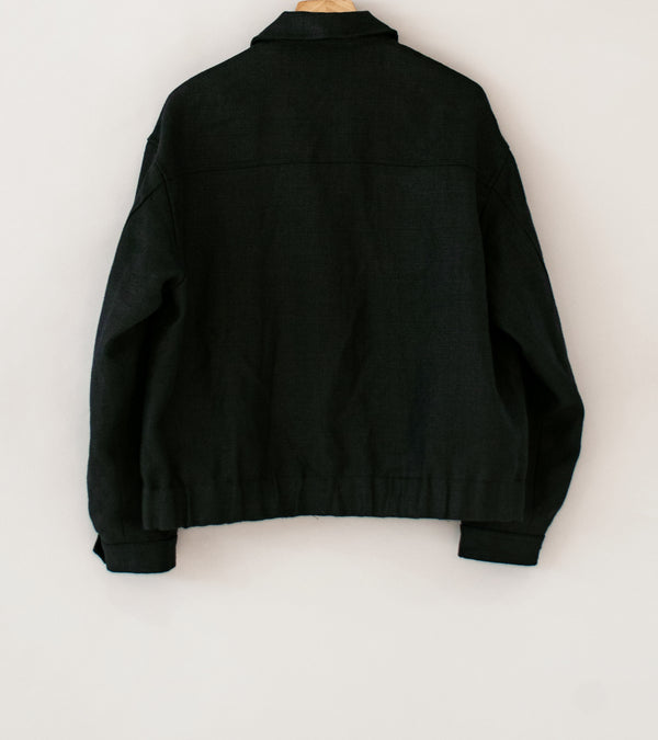 James Coward 'Machine Jacket' (Black Belgian Linen)