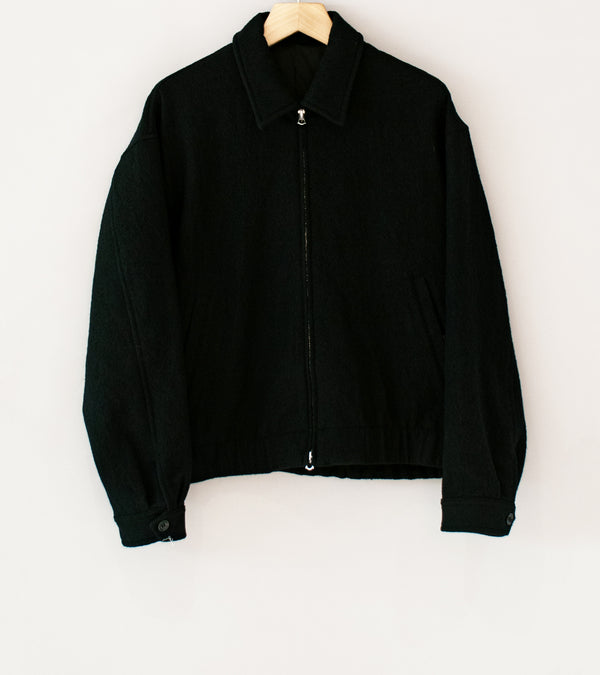 James Coward 'Machine Jacket' (Black Wool Flannel)