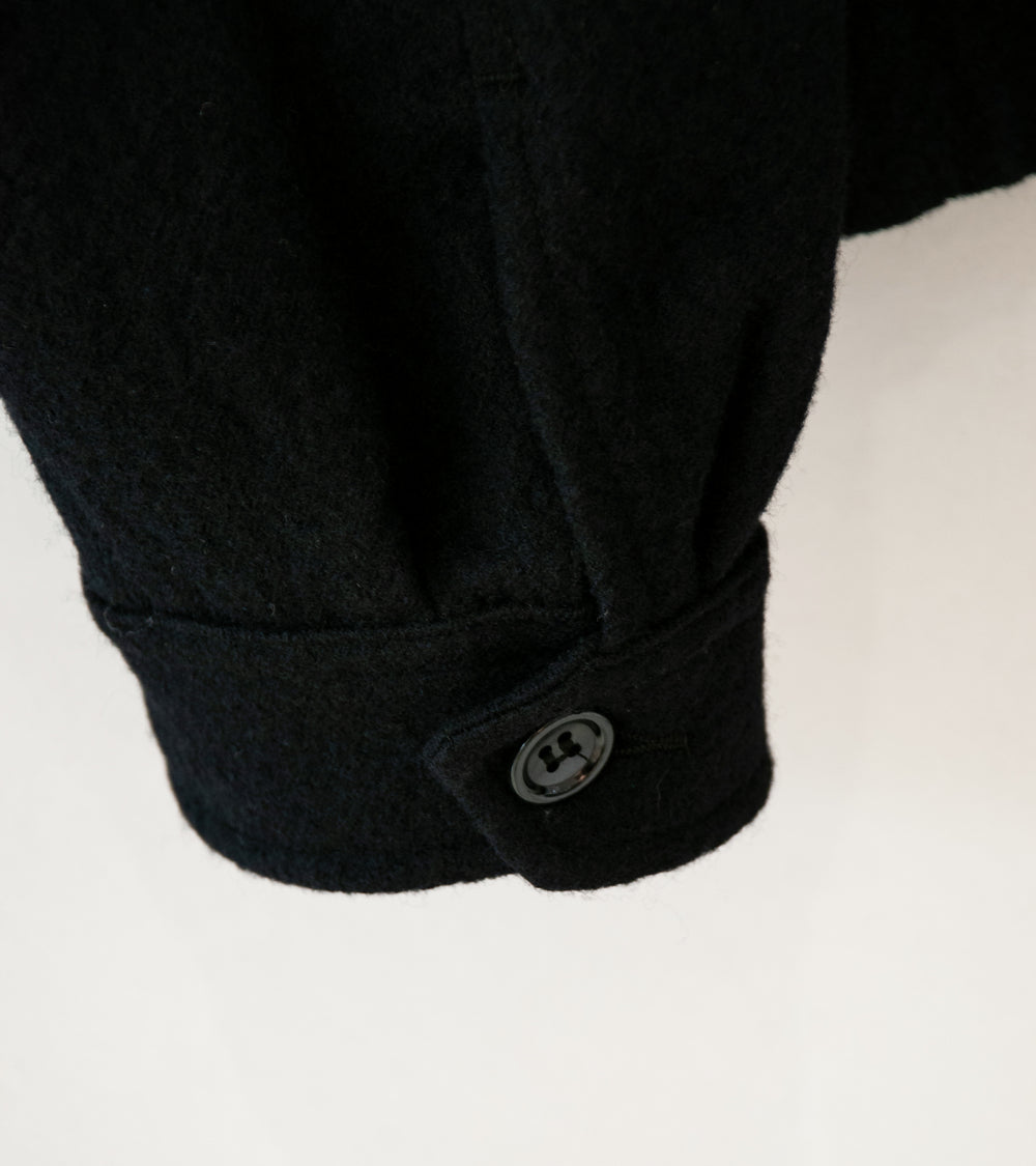 James Coward 'Machine Jacket' (Black Wool Flannel)