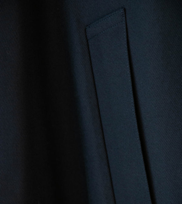 Auralee 'Ultra Fine Wool Twill Wool Lined Coat' (Dark Navy x Mix Green)