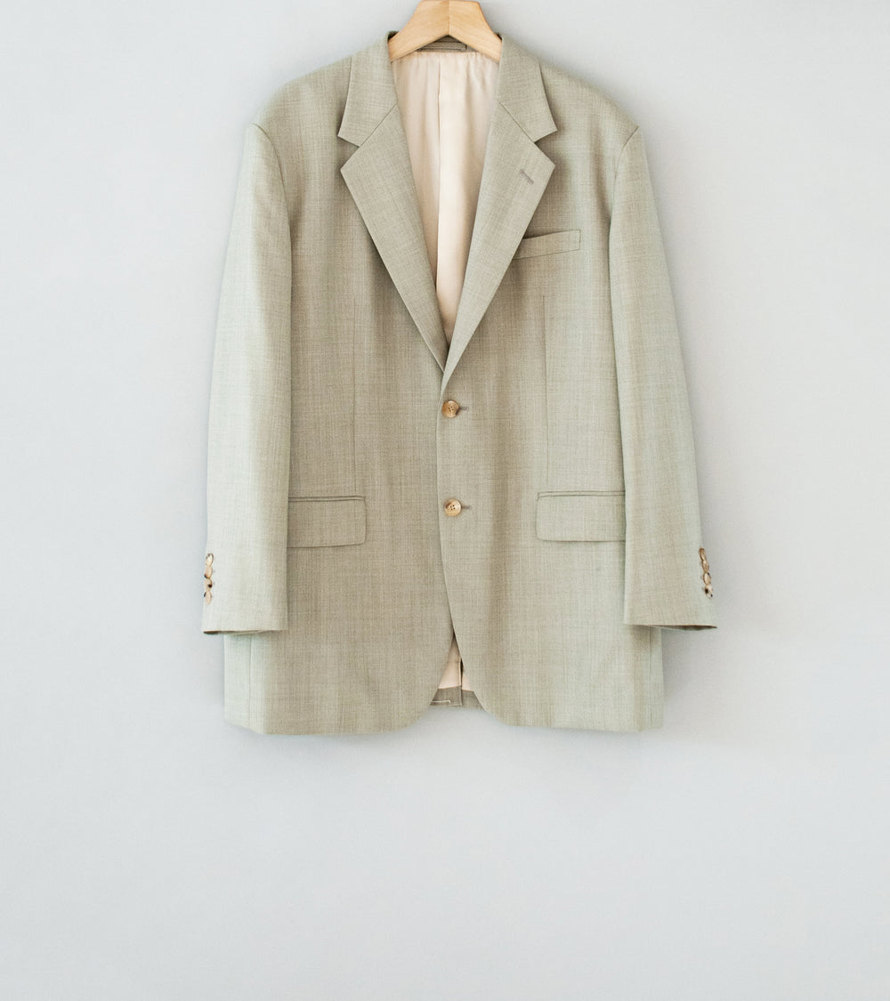 YLÈVE 'Tropical Wool Jacket' (Top Beige)