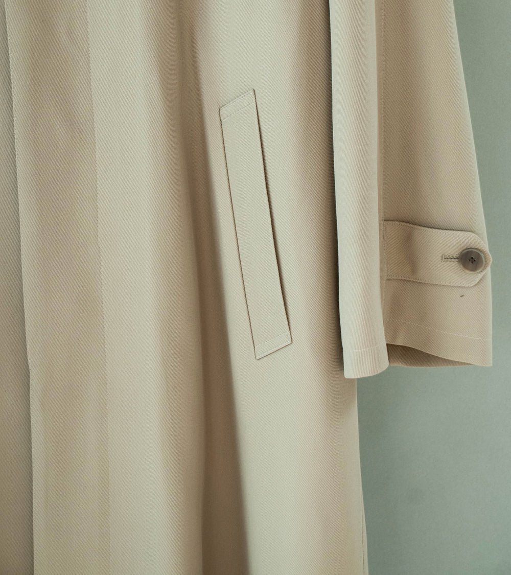 Auralee 'Ultra Fine Wool Twill Wool Lined Coat' (Beige x Mix Orange)