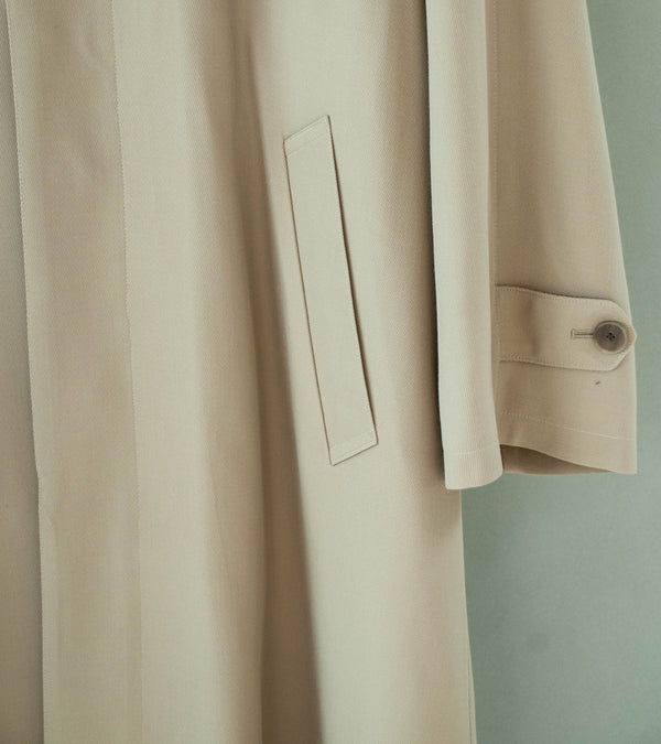 Auralee 'Ultra Fine Wool Twill Wool Lined Coat' (Beige x Mix Orange)