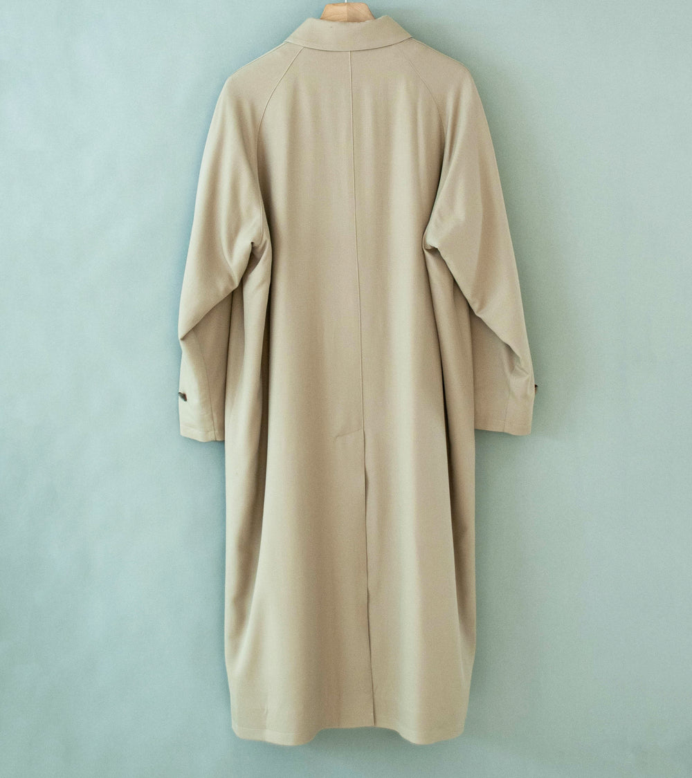 Auralee 'Ultra Fine Wool Twill Wool Lined Coat' (Beige x Mix Orange)