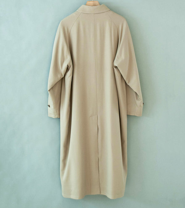 Auralee 'Ultra Fine Wool Twill Wool Lined Coat' (Beige x Mix Orange)
