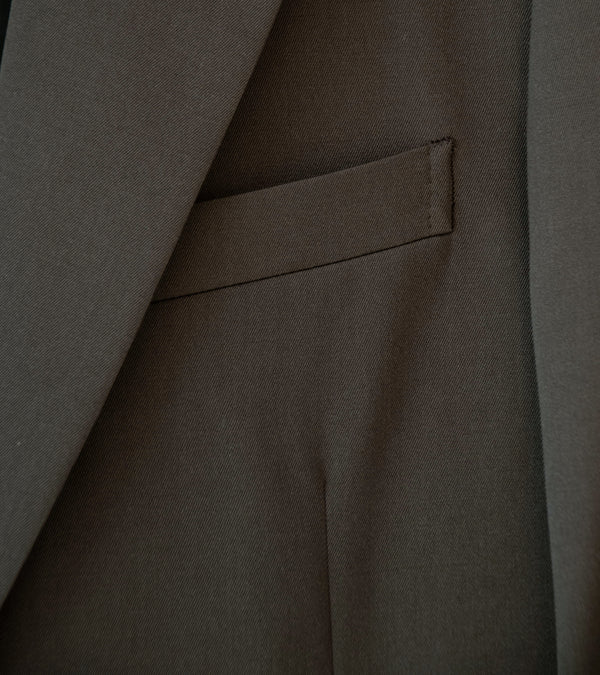 Auralee 'Light Wool Max Gabardine Jacket' (Dark Brown)