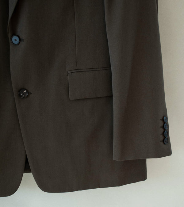 Auralee 'Light Wool Max Gabardine Jacket' (Dark Brown)