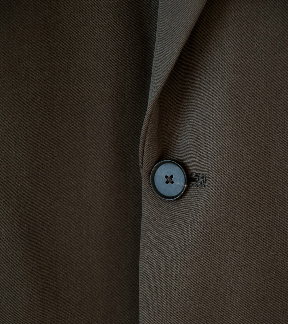 Auralee 'Light Wool Max Gabardine Jacket' (Dark Brown)