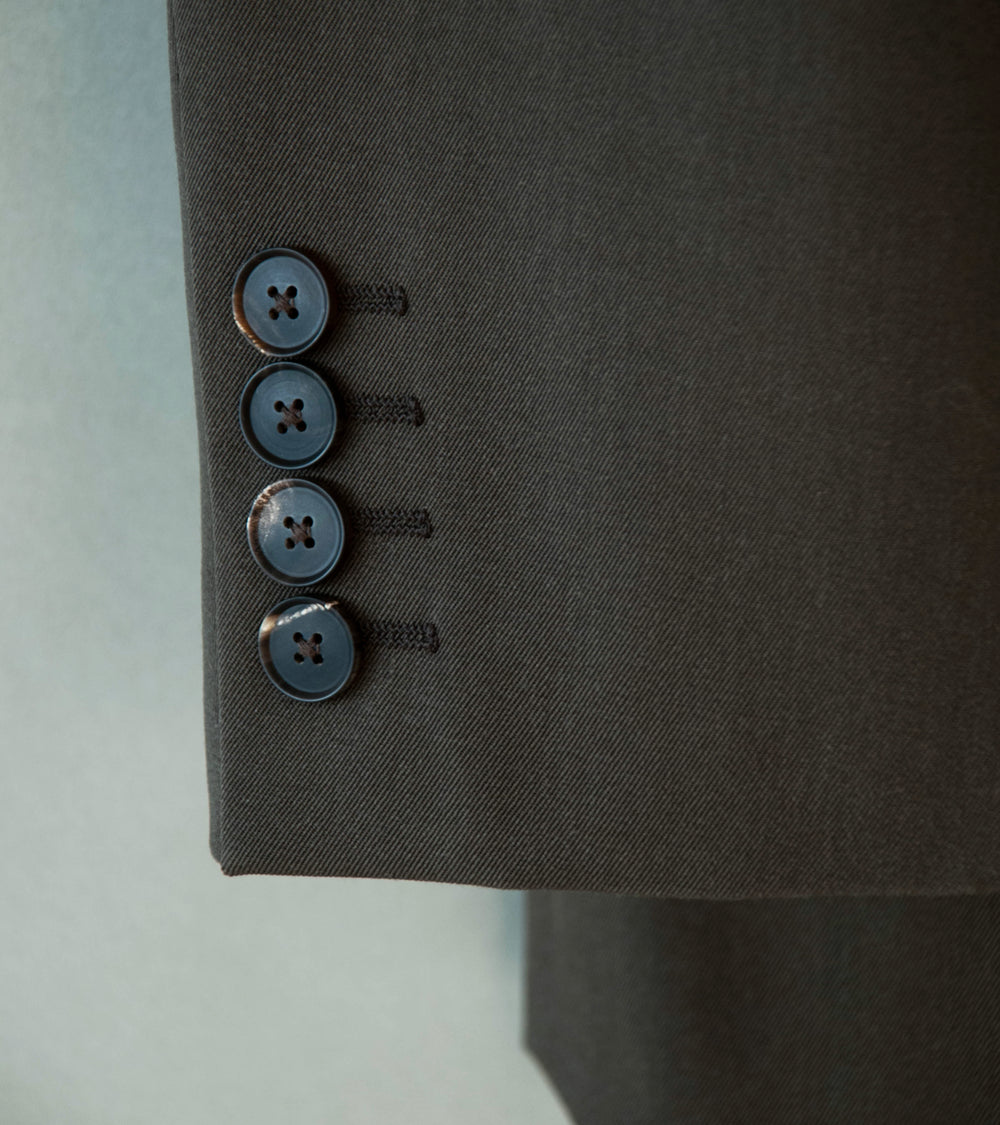 Auralee 'Light Wool Max Gabardine Jacket' (Dark Brown)
