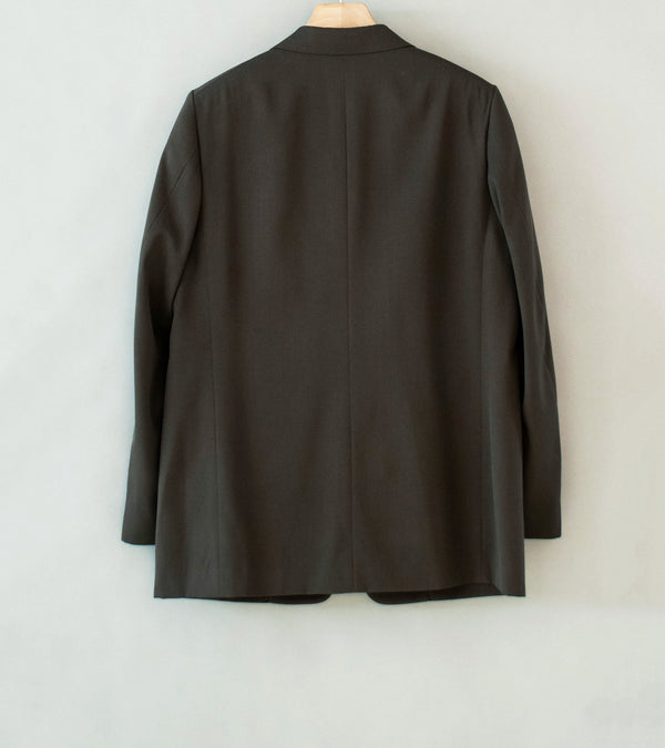 Auralee 'Light Wool Max Gabardine Jacket' (Dark Brown)
