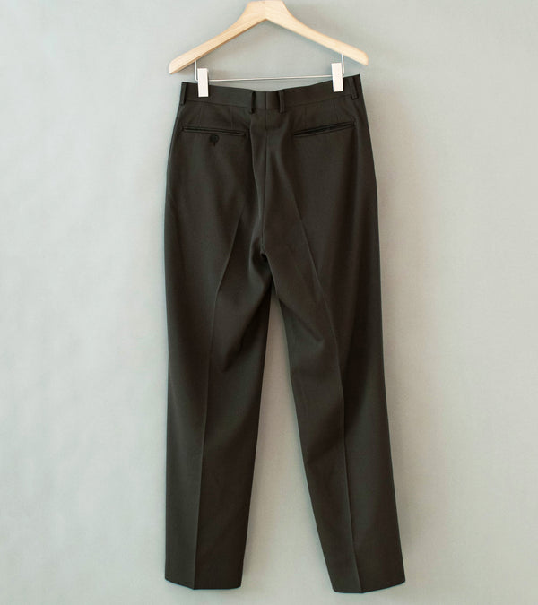Auralee 'Light Wool Max Gabardine Slacks' (Dark Brown)