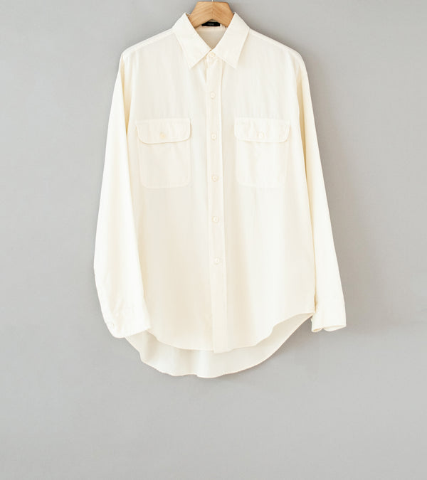 YLÈVE 'Cotton Viyella Work Shirt' (Off White)