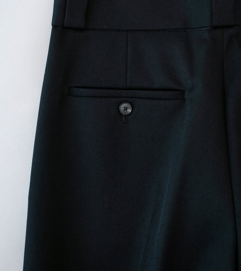 YLÈVE 'Wool Gabardine Trousers' (Black)