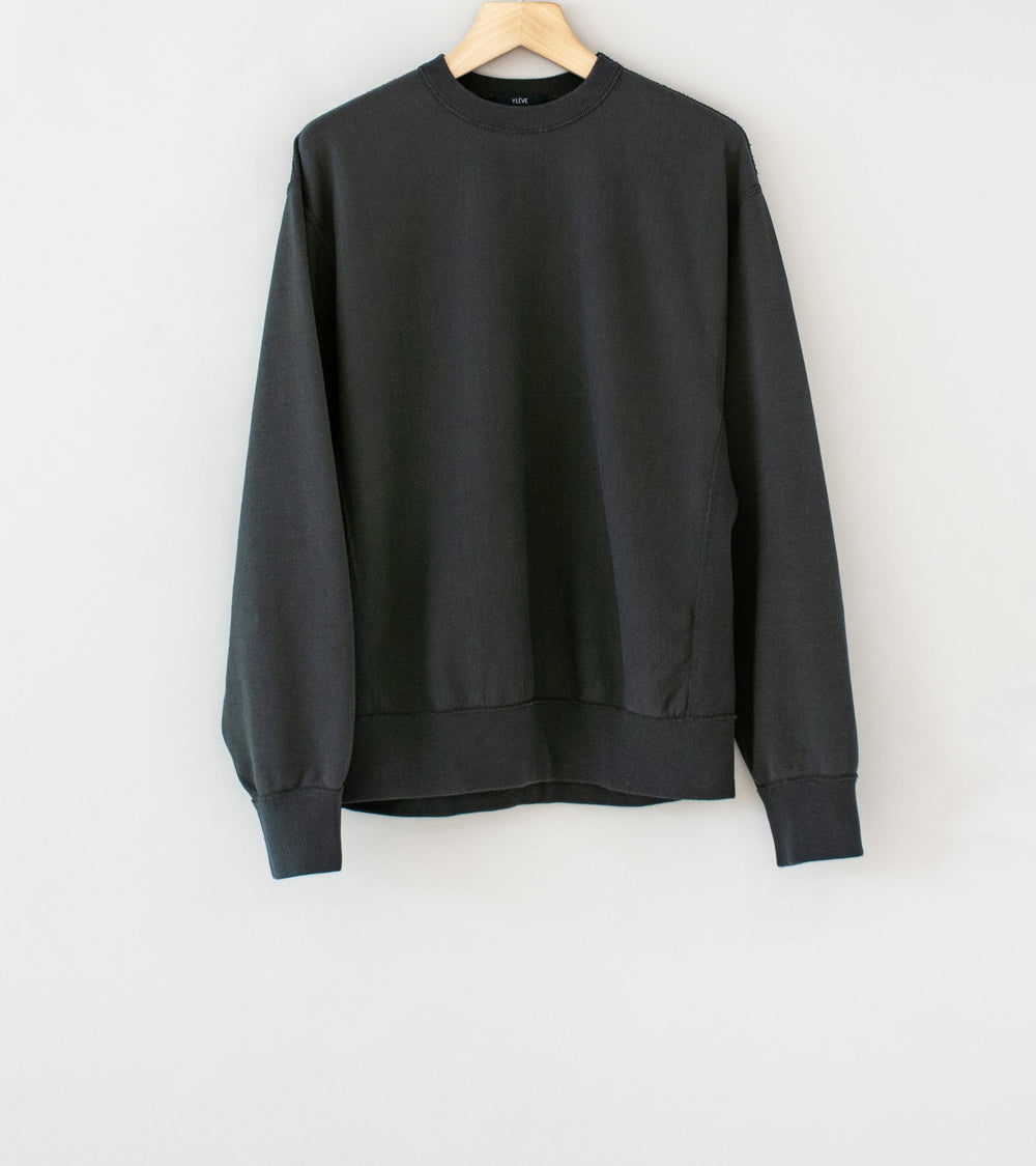 YLÈVE 'Cotton Fleece Pullover' (Charcoal)