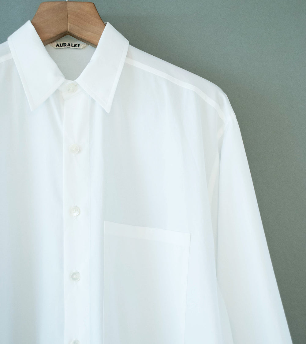 Auralee 'Washed Finx Twill Big Shirt' (White)