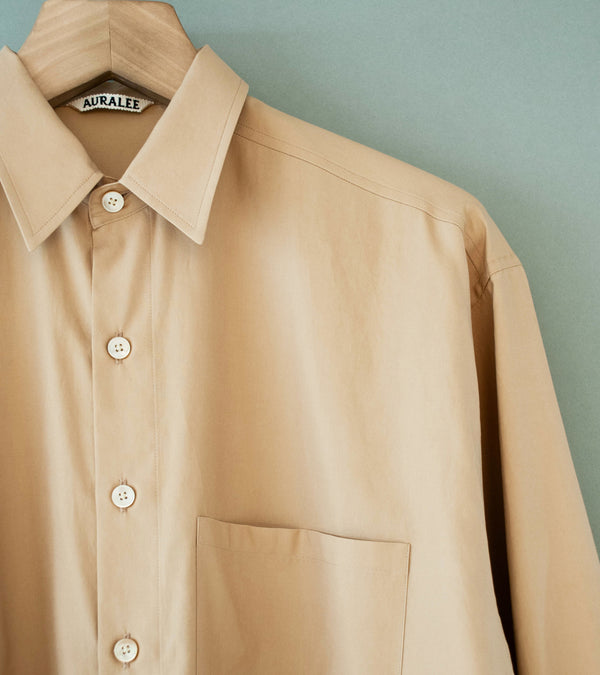 Auralee 'Washed Finx Twill Big Shirt' (Beige)