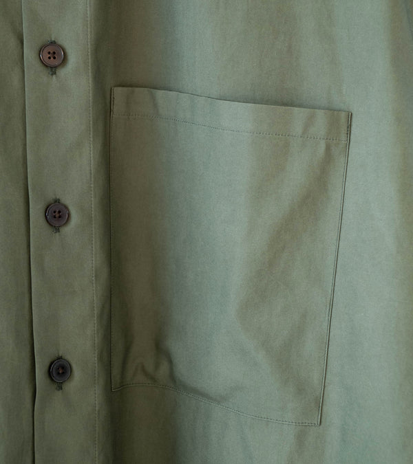 Auralee 'Washed Finx Twill Big Shirt' (Dark Olive)
