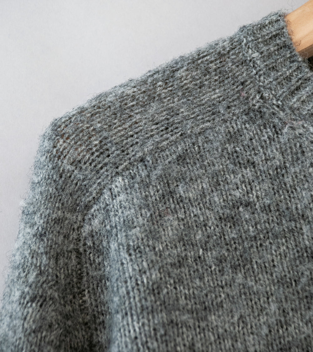 YLÈVE 'Italian Brushed Wool Knit Pullover' (Grey)