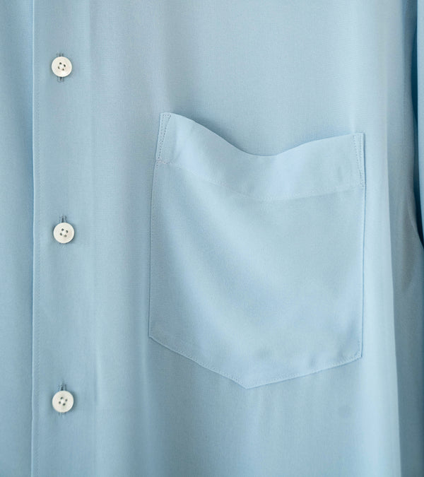 Auralee 'Airy Silk Georgette Shirt' (Light Blue)