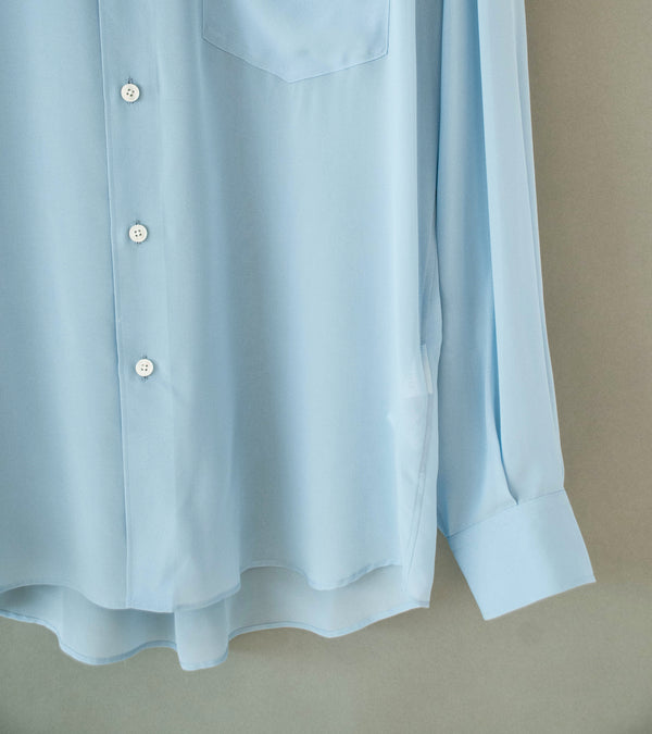 Auralee 'Airy Silk Georgette Shirt' (Light Blue)