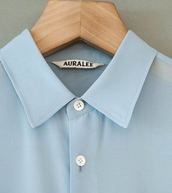 Auralee 'Airy Silk Georgette Shirt' (Light Blue)