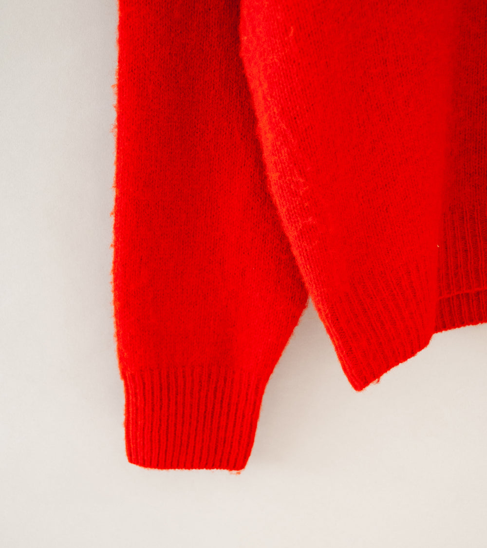 YLÈVE 'Italian Brushed Wool Knit Pullover' (Red)