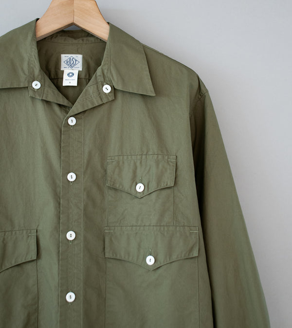 Post Overalls 'Town & Country Safari Shirt' (Sage Mid Weight Poplin)