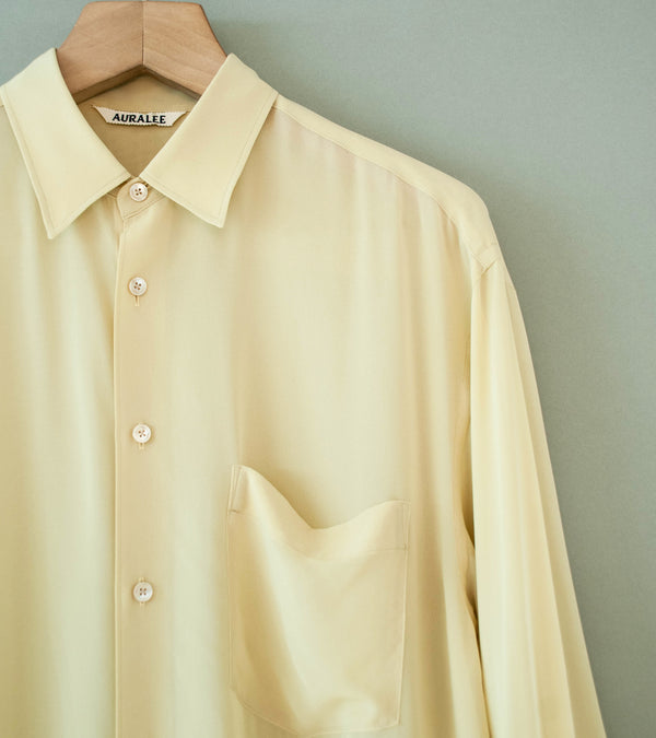 Auralee 'Airy Silk Georgette Shirt' (Light Yellow)