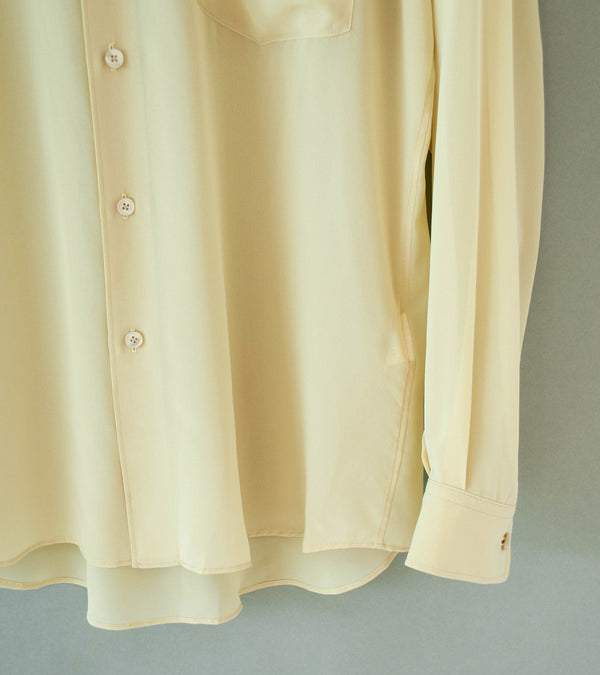 Auralee 'Airy Silk Georgette Shirt' (Light Yellow)