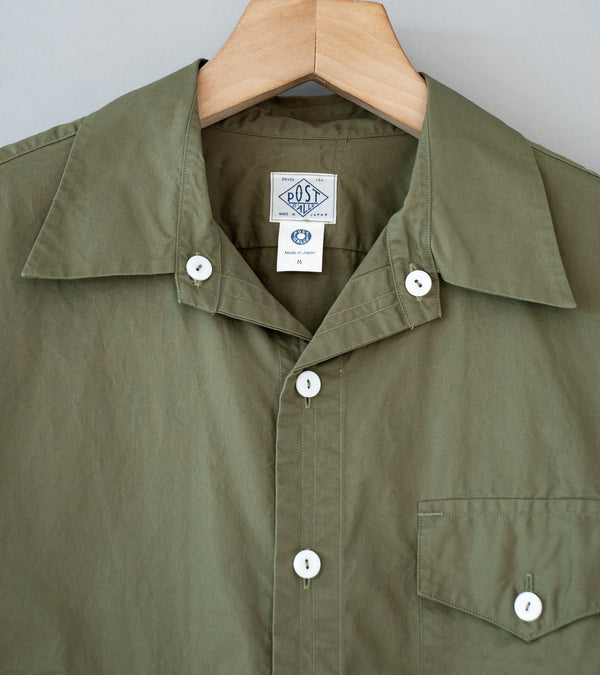Post Overalls 'Town & Country Safari Shirt' (Sage Mid Weight Poplin)