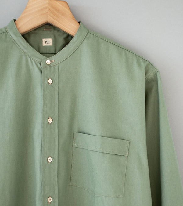 Taiga Takahashi 'Lot 104 Band Collar Shirt' (Olive Green) – C'H'C'M'