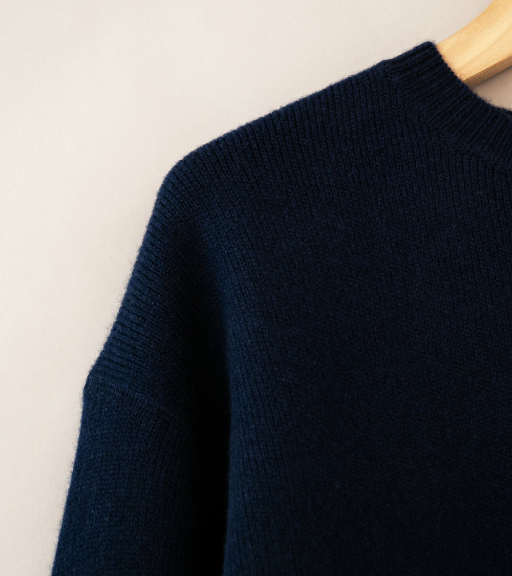 YLÈVE 'Pure Wool Knit Pullover' (Navy)