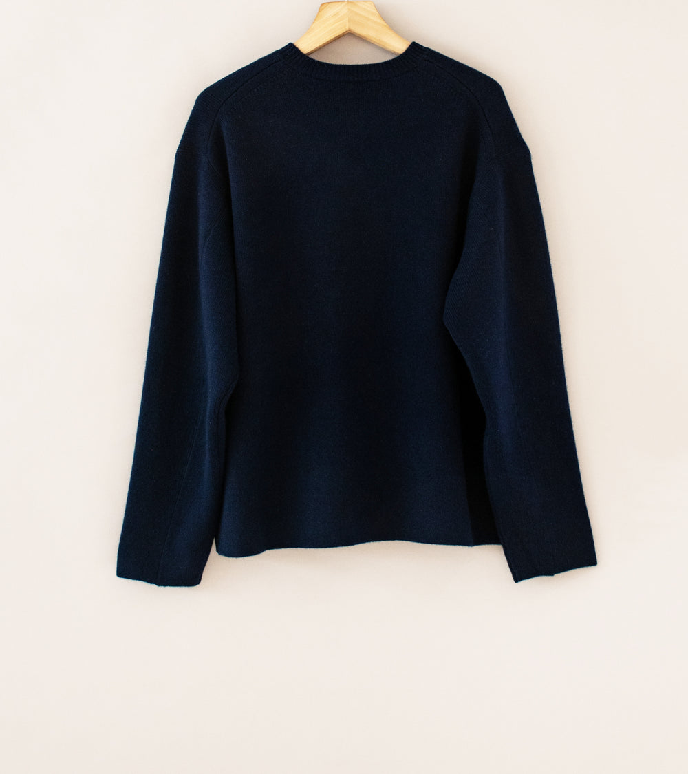 YLÈVE 'Pure Wool Knit Pullover' (Navy)