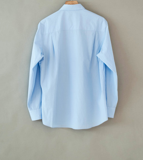 Auralee 'Finx Light Weather Chambray Shirt' (Sax Blue Chambray)