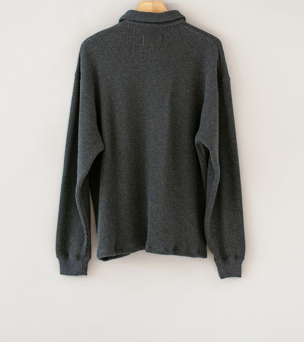 Yoko Sakamoto 'Thermal L/S Polo' (Charcoal Gray)