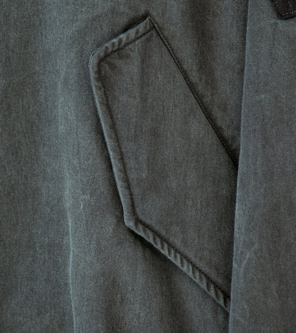 YLÈVE 'Rayon Cotton Pigment Dye Blouson' (Charcoal)