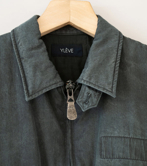 YLÈVE 'Rayon Cotton Pigment Dye Blouson' (Charcoal)