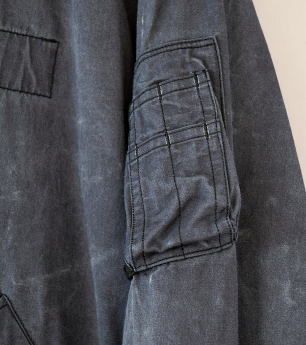 YLÈVE 'Rayon Cotton Pigment Dye Blouson' (Navy)