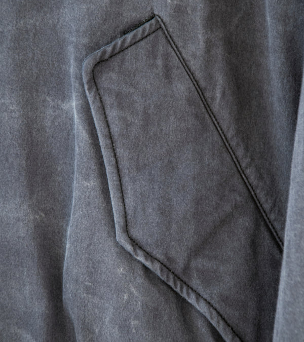 YLÈVE 'Rayon Cotton Pigment Dye Blouson' (Navy)