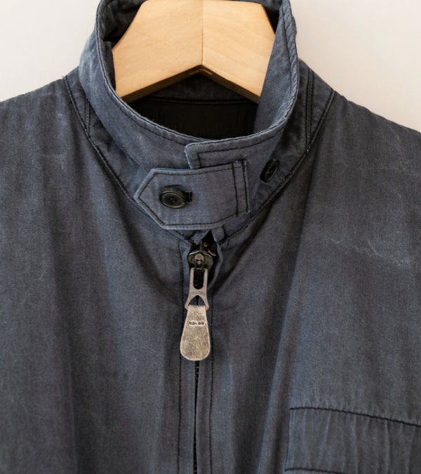 YLÈVE 'Rayon Cotton Pigment Dye Blouson' (Navy)