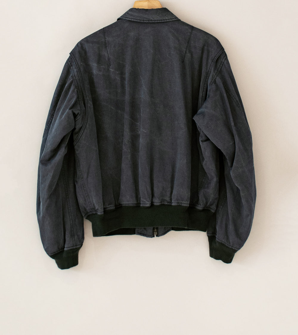 YLÈVE 'Rayon Cotton Pigment Dye Blouson' (Navy)