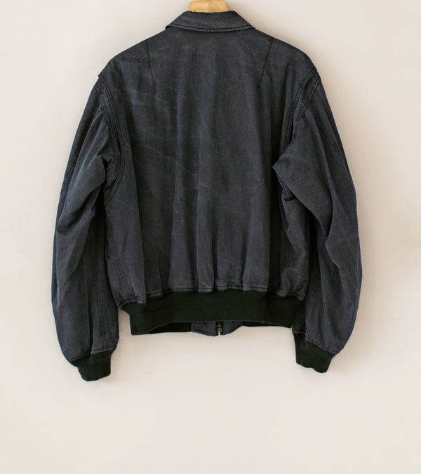 YLÈVE 'Rayon Cotton Pigment Dye Blouson' (Navy)