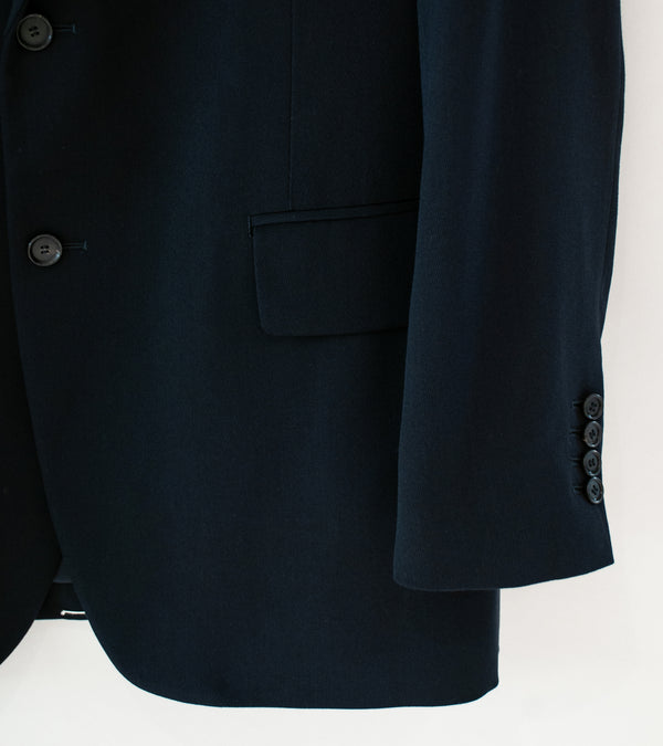 YLÈVE '2/72 Wool Trichotine Jacket' (Navy)