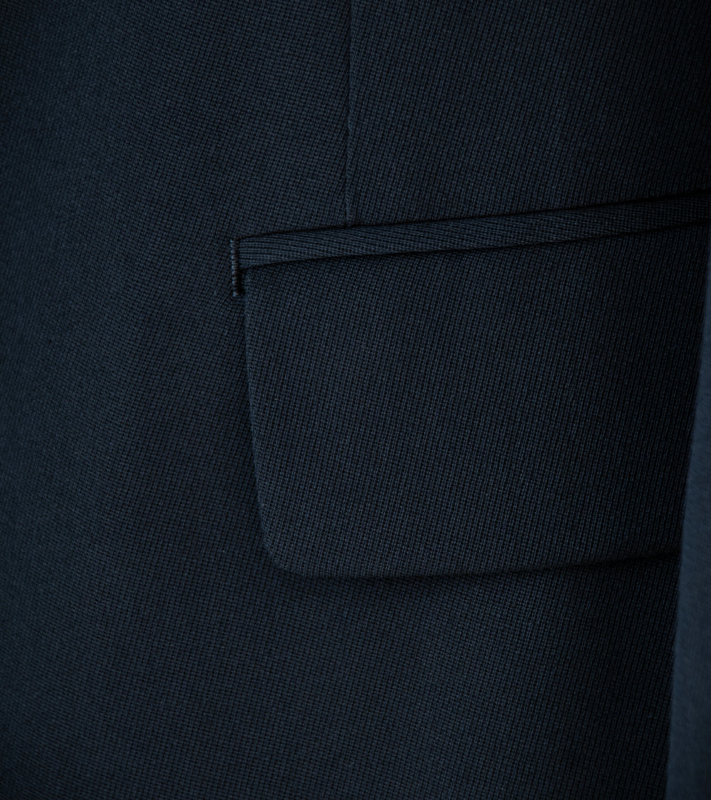 YLÈVE '2/72 Wool Trichotine Jacket' (Navy)